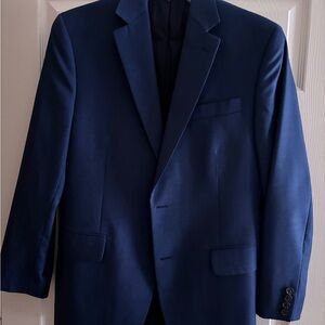 Stafford Men's Travel classic fit blue suit.